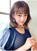 ミディアムウルフひし形シルエットひし形ボブヨシンモリ