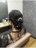 ふわふわシニヨンヘアセット