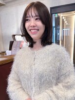 アトリエ(atelier.)&nbsp;ボブレイヤー 顔周りカット アッシュブラウン 前髪カット