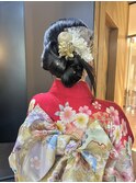 【髪質改善】成人式ヘアセット/タイトヘア/リボンヘア