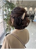 ボブの方におすすめ◎およばれハーフアップアレンジ