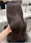 ブリーチなしダブルカラーモカグレージュ透明感イルミナカラー