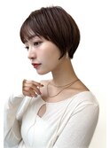 髪質改善カラーの丸みショートボブ＊