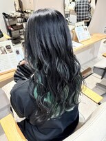 パプス ド コワフュール 川西能勢口店(Pap's de coiffeur)&nbsp;インナー緑×黒