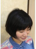 リップラインのふんわりショートボブ