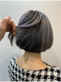 【河野有希】ハイトーンシルバー×グレーブラック
