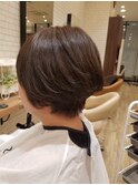 ひし形シルエット×ショートボブ