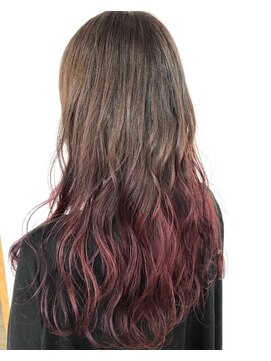 ヒーリングヘア レビ(healinghair lebe) 【lebe/賀来】ピンクグラデーション×ロング