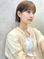 メゾンドイギー(MAISON de IGGY)&nbsp;ぷつっと切りっぱbob＊マロンベージュ/Aラインボブ