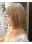 【mee.】ヤジマ　ミルクティーベージュ　ブリーチ1回～