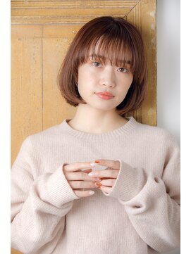 リノナ(Linona) 前髪ありストレートボブ ミルクティーヴェールカラー 【LINONA】