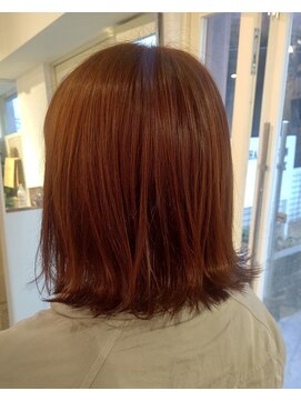 ヘアーデザイン ユーケー(Hair design Yu K) 切りっぱなし×カシスオレンジ