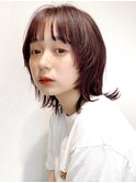 ストレートナチュラルウルフ_くびれミディネビージュ_8526