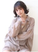 【大人可愛いイメチェンナチュラル伸ばしかけ小顔Aラインボブ】