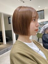 ロンドネートゥル 新潟(Lond naitre)&nbsp;マロンベージュの切りっぱなしボブ（新潟/万代）