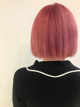 ピンクカラー、髪質改善トリートメント