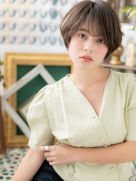 カバーヘア ブリス 志木南口駅前店(COVER HAIR bliss) 大人かわいいビターショコラ小顔束感ショートc5志木20代30代40代