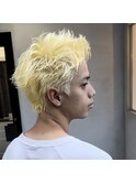 スパイキーショート/抜きっぱなしブリーチ/メンズベリーショート