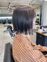 リグリー(regree)&nbsp;切りっぱなしボブ/外ハネボブ/ダークグレージュ/髪質改善