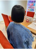 帽子をかぶった時のシルエット可愛すぎる顎上ボブ