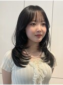 レイヤーアプリコットオレンジハイライトカラーミディアム