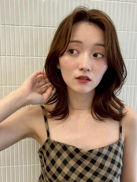 ポーチバイハニー オモテサンドウ(PORCH by HONEY omotesando) くびれヘア/レイヤーカット/センターパート/マロンブラウン3