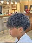 波巻きパーマ