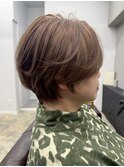 別府ショートボブ顔まわりレイヤーカット髪質改善カラー30代