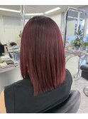 エフェクトブリーチでピンク系カラーダメージレスでサラサラ持続