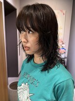 ノラ ギンザ(NORA GINZA)&nbsp;ドライパーマゆるめパーマウルフパーマミディアムパーマ銀座暗髪