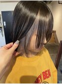 夏のインナーカラー×ミニボブ◎ホワイトアッシュで透明感UP