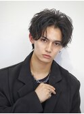 熊本メンズヘア センターパート 無造作ヘア ウルフ スパイラル