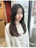 お手入れらくな大人可愛い韓国レイヤー