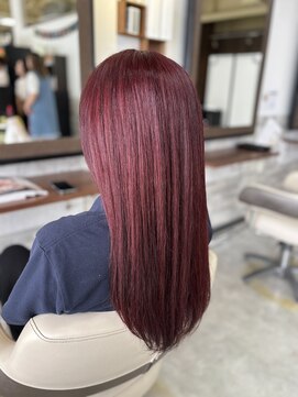 ヘアーララプラス(HAIR lala+) 【HAIR lala+】#チェリーレッド#ダブルカラー#髪質改善