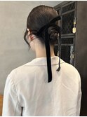 カチモリヘア/シニヨンヘア/ヘアセット/リボンヘアセット
