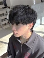 ノイセルヘアー(Noisyle Men's hair) リバースセンターパート/ニュアンスパーマ/ダウンバング/MEN'S