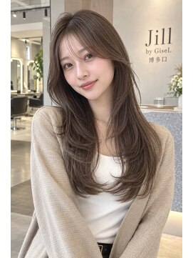ジル バイ ジゼル 博多店(JILL by GiseL) 韓国レイヤー/顔周りカット/透明感カラー/ブリーチなしWカラー
