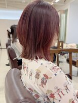 キアラ(Kchiara)&nbsp;艶ボルドーカラー×結べるストレートくびれボブ福岡Kchiara奥野