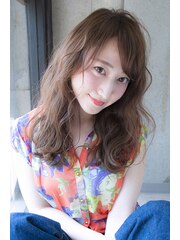 ゆるふわウェーブマーメイドアッシュロング20代30代