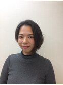 アシンメトリーショートボブ