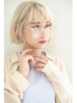 ジョエミバイアンアミ(joemi by Un ami) 《joemi 近江》ハイトーン切りっぱなしボブで簡単おしゃれ 近江