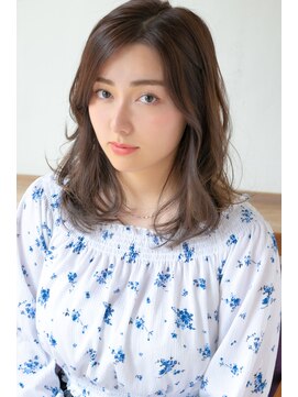 ヌーン ヘアメイク プラス ハッピータイムズ(NOON hair make+happy times) 耳かけ☆透明感イルミナアッシュベージュ 中野ヌーンstyle108