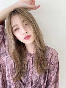 ケーツー心斎橋 クイーンズガーデン バイ ケーツー(K two QUEEN'S GARDEN by K two) シースルー外はねセミロング2/心斎橋&難波&なんば