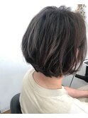 手入れ簡単グレージュボブ
