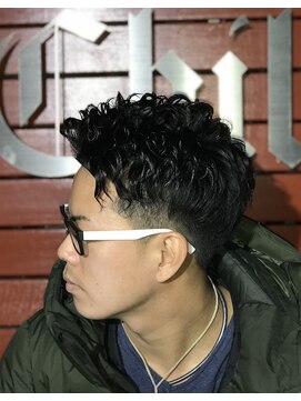 チルチェア 吉祥寺店(CHILL CHAIR) ツーブロック×ダンディパーマ  <理容室><吉祥寺><バーバー>