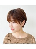 #マッシュショート#ベージュ