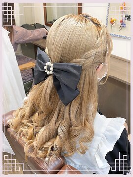 新宿コットン(cotton hair) 量産型ヘアメ 地雷系ヘアメ シンプルハーフアップ