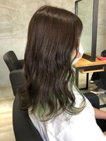 ラッキーヘア 加古川(Lucky Hair)&nbsp;大人気インナーカラー/透明感☆くすみグリーン【シン】