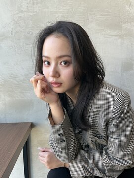 エースハバナ 渋谷(1 HAVANA) ヌーディーカラー/サラツヤロング/ふんわりミディアム/小顔ヘア