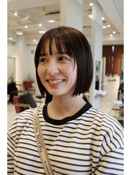 イコール 船橋(equal) 朝の時短ヘア/纏まる艶ボブ【秋山】船橋ボブ/船橋/ボブ/縮毛矯正